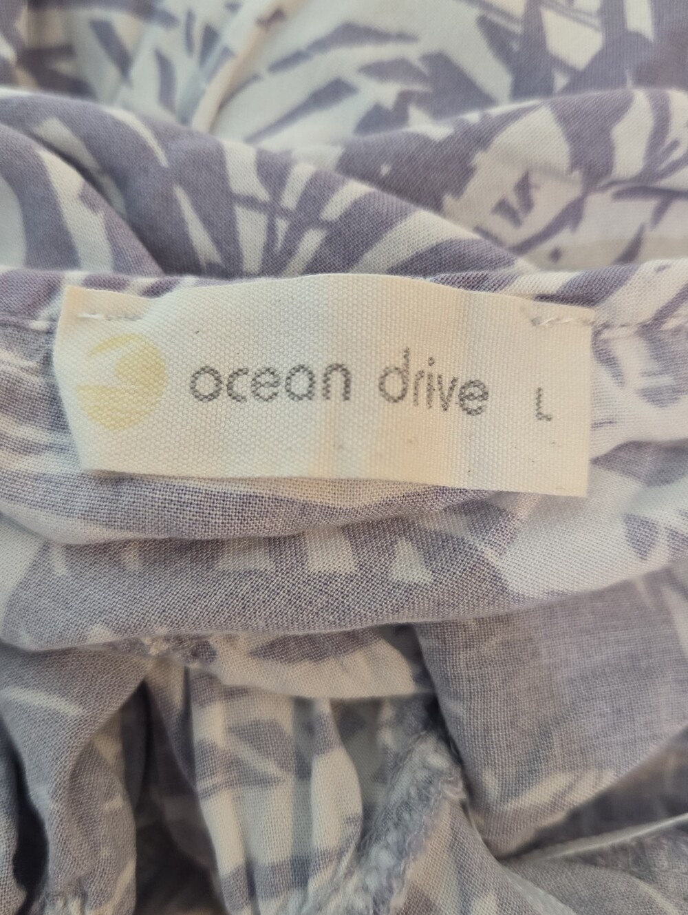 Women's Ocean Drive Purple/Blue Palm Tree Beach Dress Coverup, Size L - Picture 2 of 12